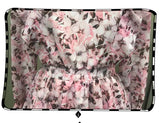 Boho Mini Dress Vintage Dress, Cherry Blossom