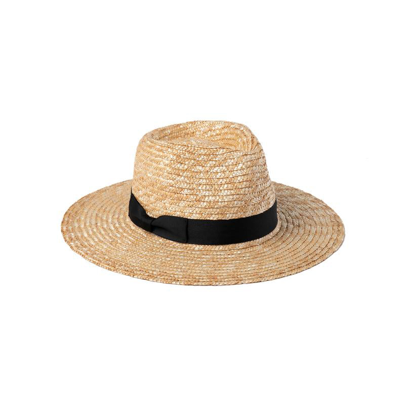 Boho Hat, Sun Hat, Beach Hat, Fedora Straw Hat, Avery Black Ribbon