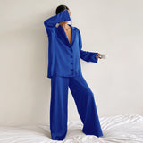 Boho Pajamas, Pajamas Sets for Women, PJ Satin Corinne in Black, Blue Green and Green