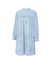 Boho Mini Dress Tunic Dress, Willow in Blue