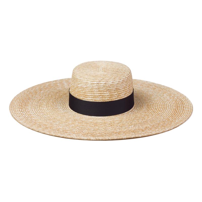 Boho Hat, Sun Beach Hat, Wide Brim Straw Hat 15 cm, Amelia