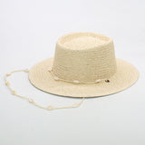 Boho Hat, Sun Hat, Beach Hat, Paper Straw Hat, Chloe Brown and Beige with Shell