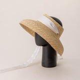Boho Hat, Sun Hat, Beach Hat, Wide Brim Straw Hat 10 cm, Shade Visor Beige
