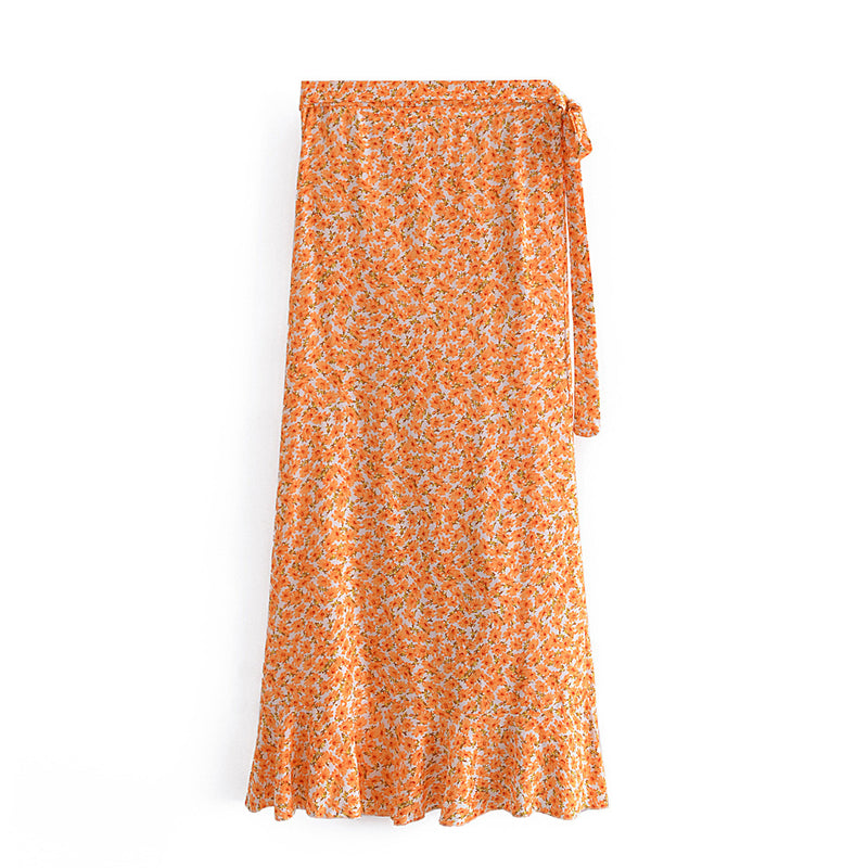 Boho Skirt, Hippie Skirts, Maxi Wrap Skirt, Daisy in Saffron