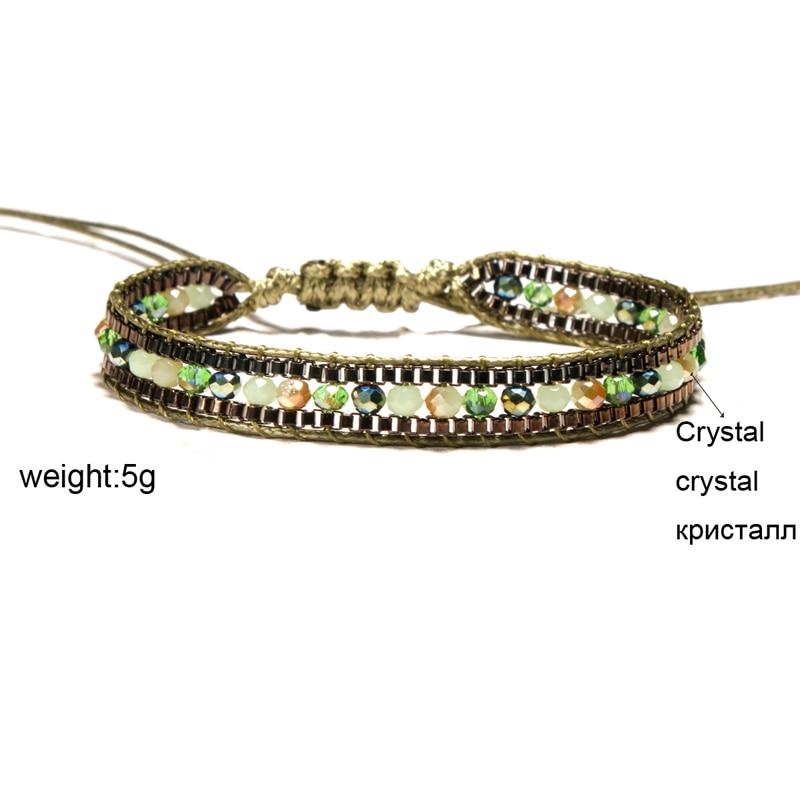 Boho Bracelet, Crystal Wrap Bracelet