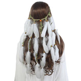 Boho Feather Headband, Gypsy Bride - Wild Rose Boho