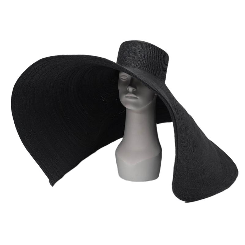 Boho Hat, Sun Hat, Beach Hat, Extra Large Wide Brim Straw Hat (35 cm) - Wild Rose Boho
