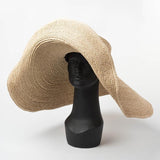 Boho Hat, Sun Hat, Beach Hat, Extra Wide Brim Straw Hat (25 cm) - Wild Rose Boho