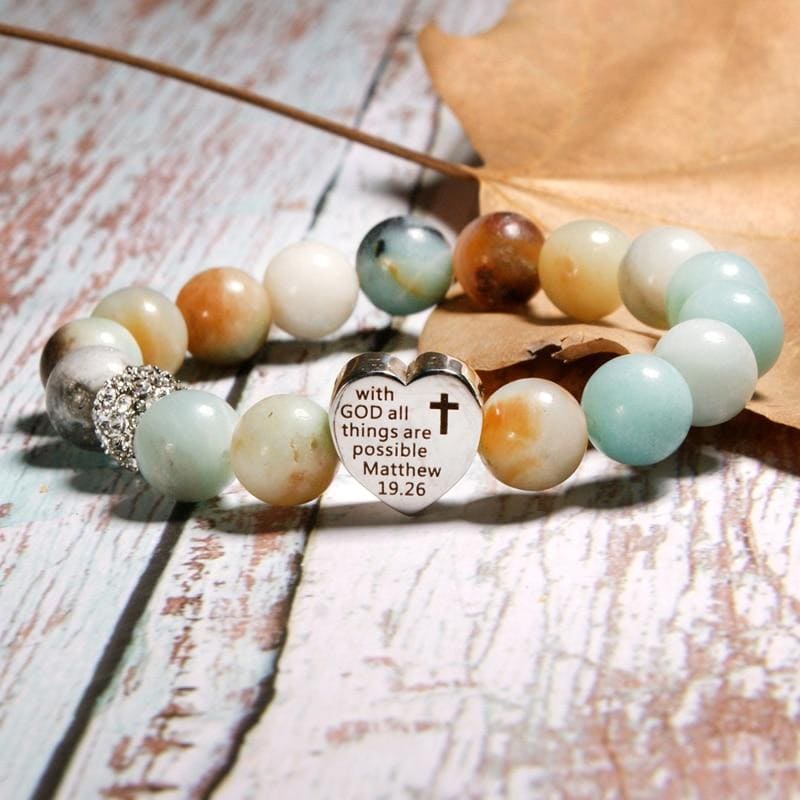 Boho Bracelet, Green Amazonite Ball Stone - Wild Rose Boho